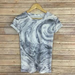Marble cuff sleeve tee